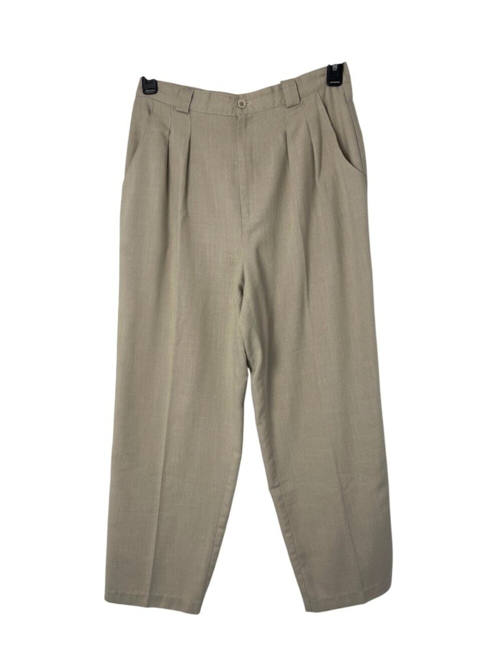 Vintage Dressbarn Womens 10 Taupe Pleated Trousers High Rise USA 90s Used